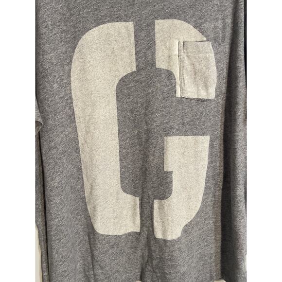 Rag & Bone Alphabet Print Crew Pocket T-Shirt Gray “G” Size XXL - Picture 2 of 9